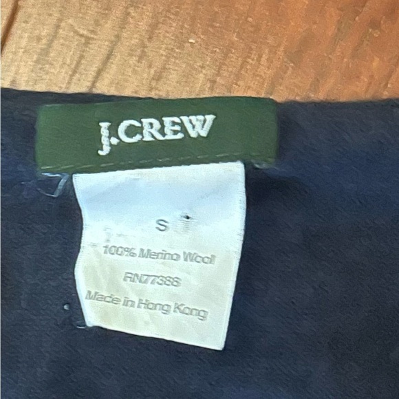 J.crew Black White Stripe Cardigan W/ Zipper, Size S 100% Merino Wool excellent - Picture 5 of 9